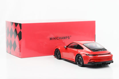 1:18 Porsche 911 992 GT3 Touring rot mit schwarzen Felgen 2022 Minichamps Resin