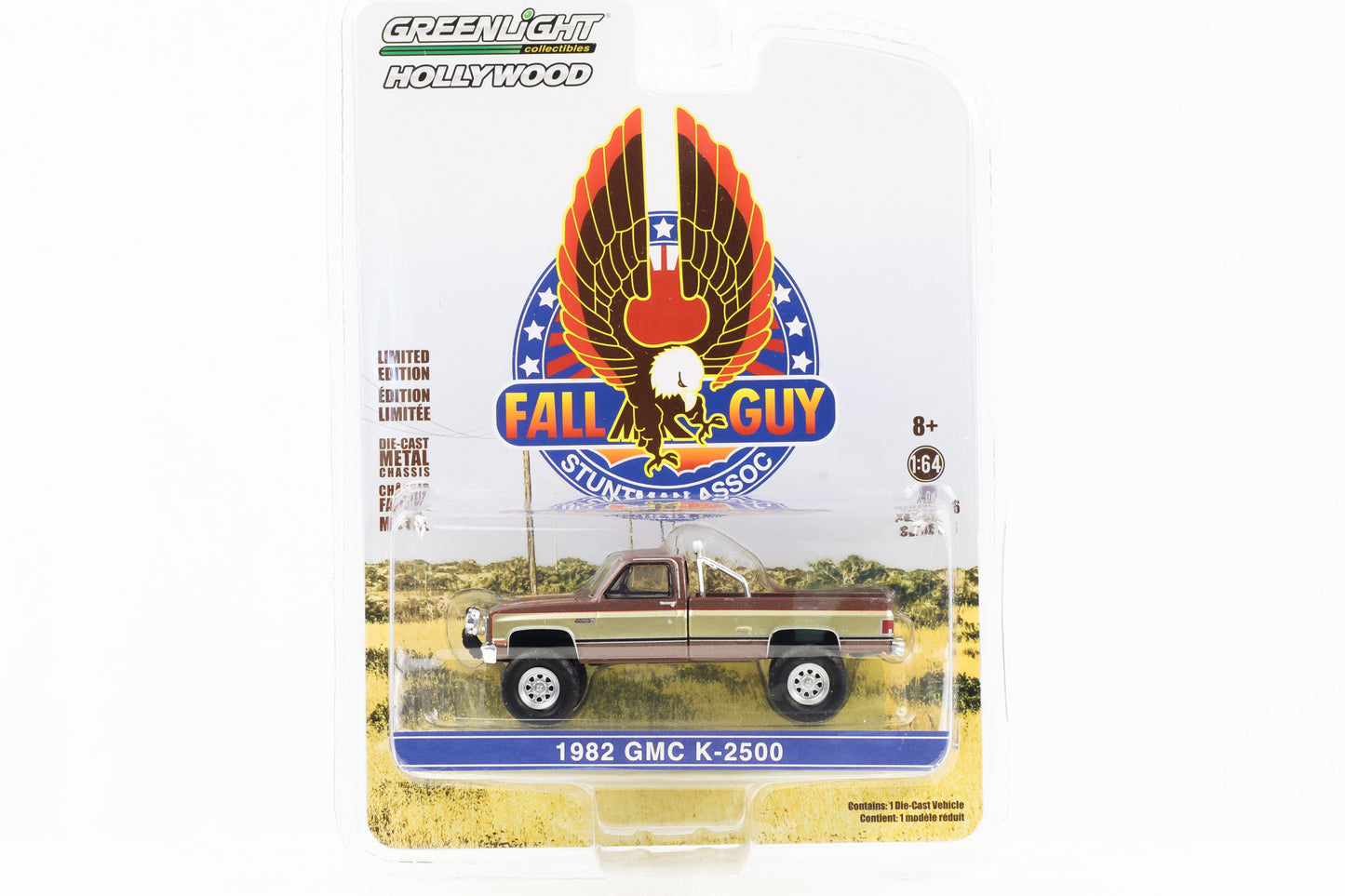 1:64 Fall Guy 1982 GMC K-2500 brown-beige Greenlight Hollywood