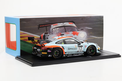 1:18 IXO Porsche 911 GT3 R Gulf #12 4th 24h Spa 2020 Campbell Pilet Jaminet