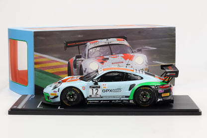 1:18 IXO Porsche 911 GT3 R Gulf #12 4th 24h Spa 2020 Campbell Pilet Jaminet