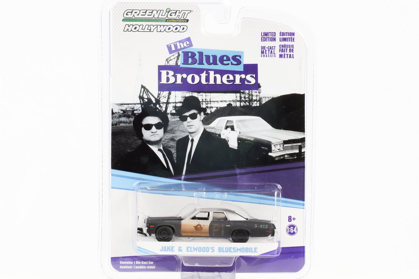 1:64 The Blues Brothers Jake & Elwood's Bluesmobile dirty Greenlight Hollywood