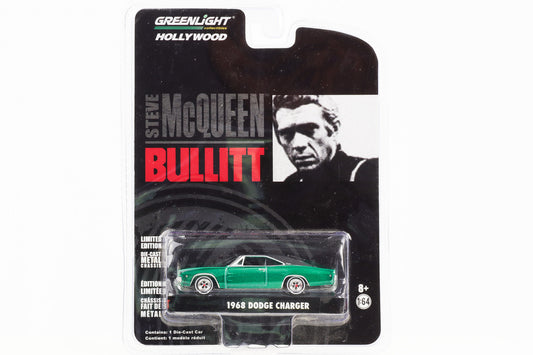 1:64 Steve McQueen Bullitt 1968 Dodge Charger Green Machine Greenlight Hollywood