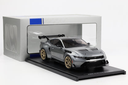 1:18 IXO Ford Mustang GTD V8 Performance Supercar 2025 silver-grey metallic diecast