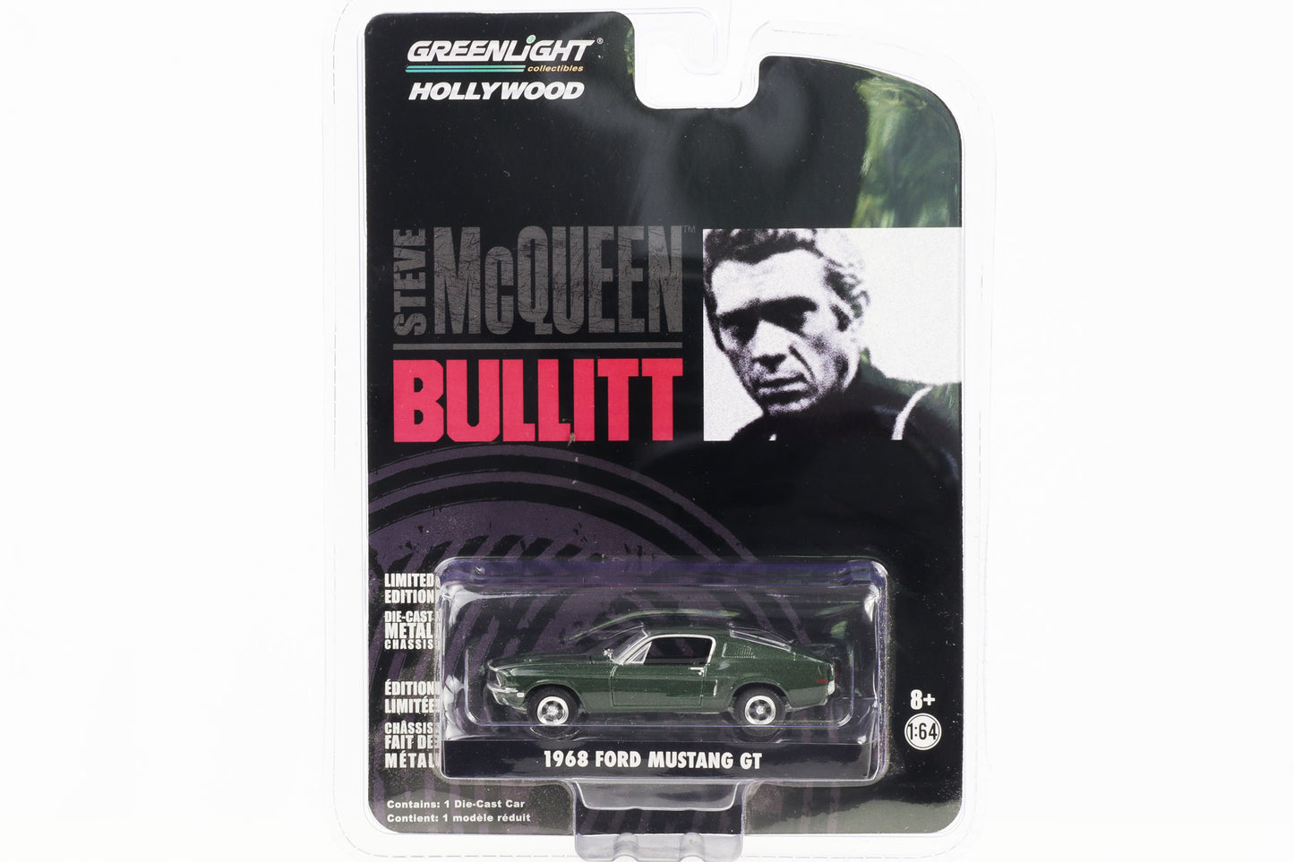 1:64 Steve McQueen Bullitt 1968 Ford Mustang GT dark green Greenlight Hollywood