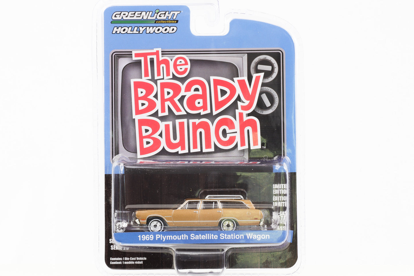 1:64 The Brady Bunch 1969 Plymouth Satellite Station Wagon Greenlight Hollywood