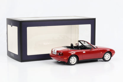 1:18 Mazda MX-5 rot mit weissen Streifen 1989 Norev 188021 limited