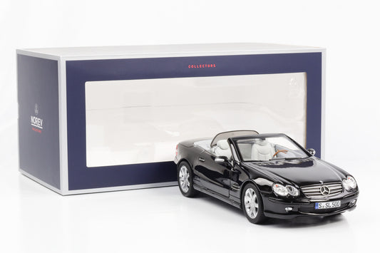 1:18 Mercedes-Benz SL500 R230 mit Hardtop schwarz 2003 Norev