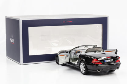 1:18 Mercedes-Benz SL500 R230 mit Hardtop schwarz 2003 Norev