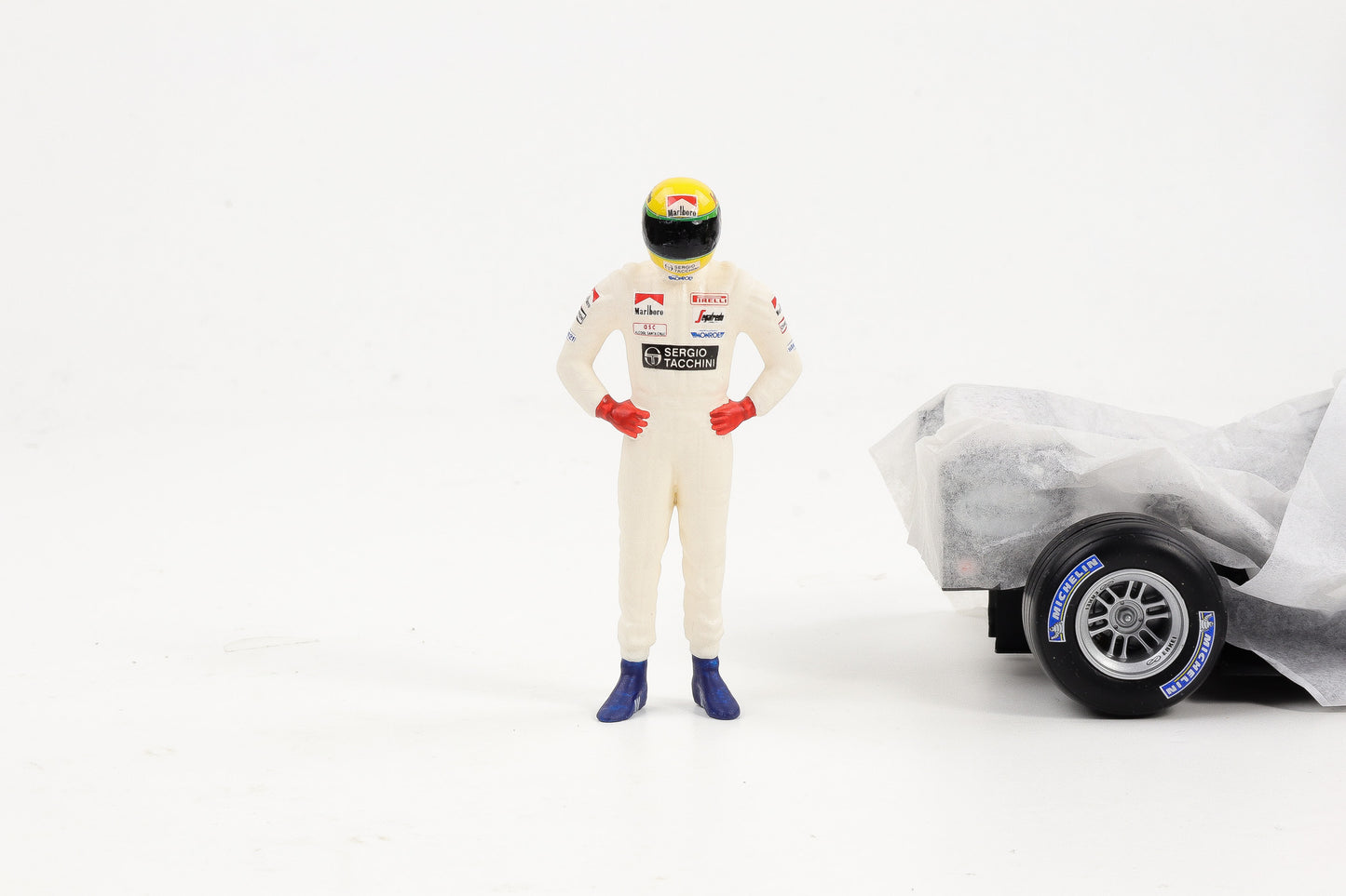 1:18 Cartrix Figur F1 Senna Toleman 1984 Formel 1 Figuren ca.10 cm