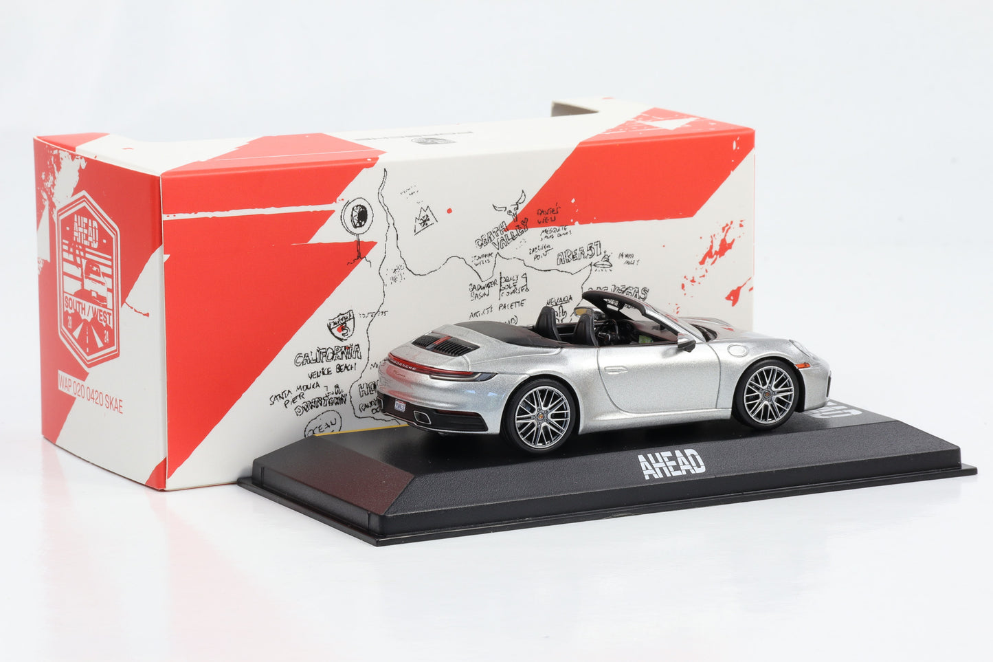 1:43 Porsche 911 992 Carrera S Cabriolet silber AHEAD Minichamps WAP Dealer