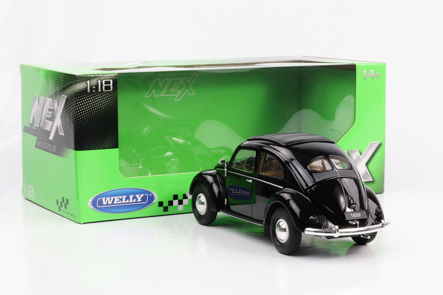 1:18 Volkswagen Classic Beetle 1950 schwarz Welly NEX diecast