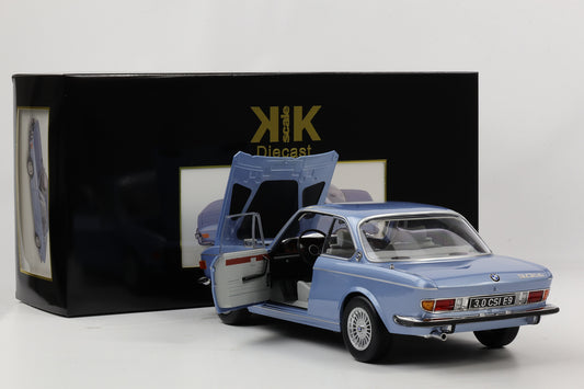 1:12 KK-Scale BMW 3.0 CSI E9 mit Alpina Felgen 1971 hellblau-metallic diecast