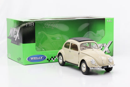 1:18 Volkswagen VW Classic Beetle 1950 beige Welly NEX diecast