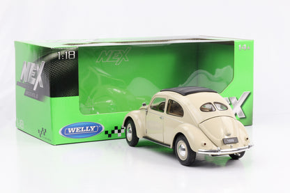 1:18 Volkswagen VW Classic Beetle 1950 beige Welly NEX diecast