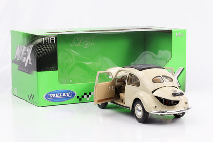 1:18 Volkswagen VW Classic Beetle 1950 beige Welly NEX diecast