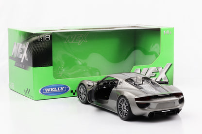 1:18 Porsche 918 Spyder 2012 Hardtop silber Welly NEX diecast