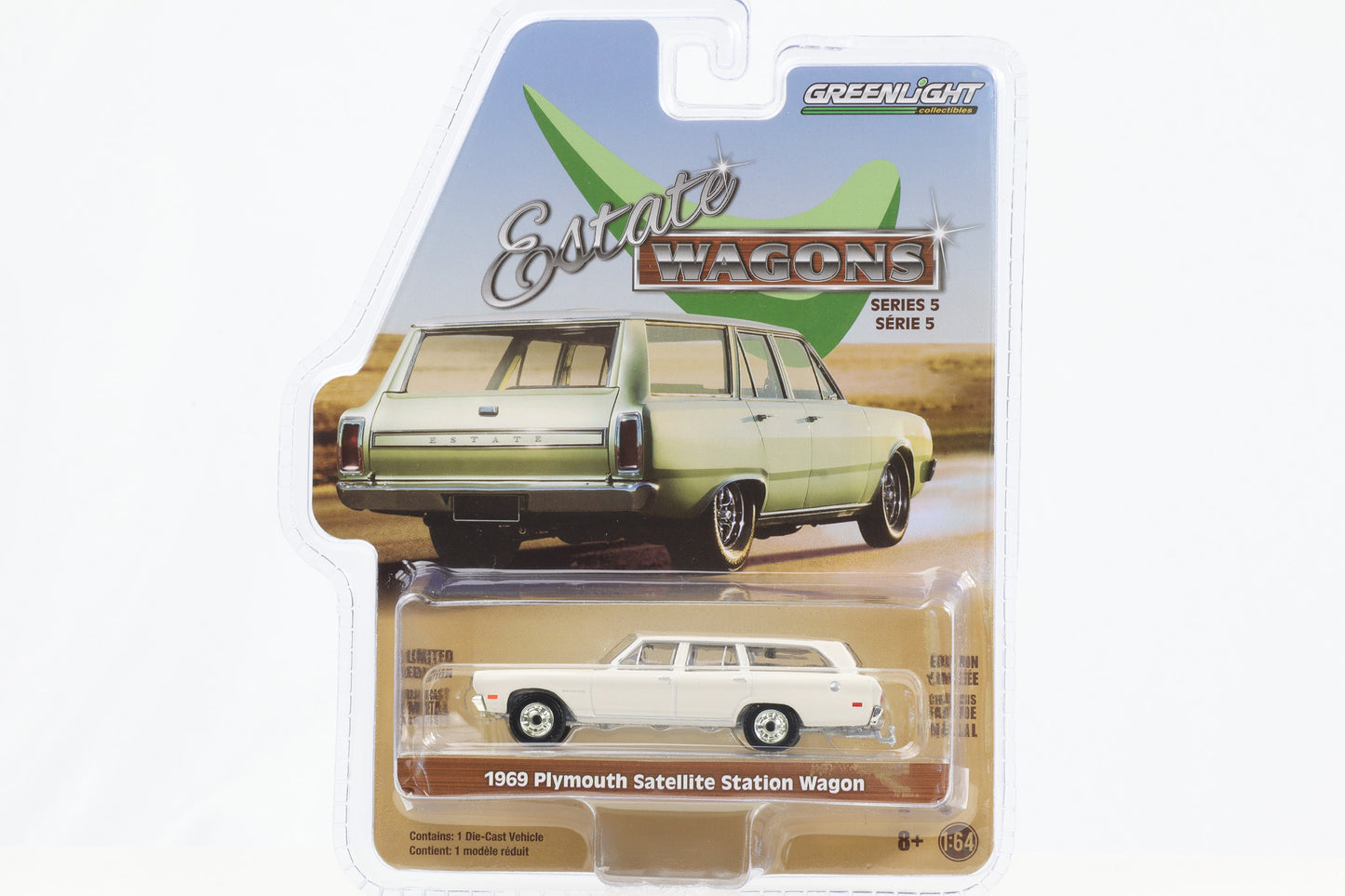 1:64 Estate Wagons Serie 5 1969 Plymouth Satellite Station Wagon weiß Greenlight