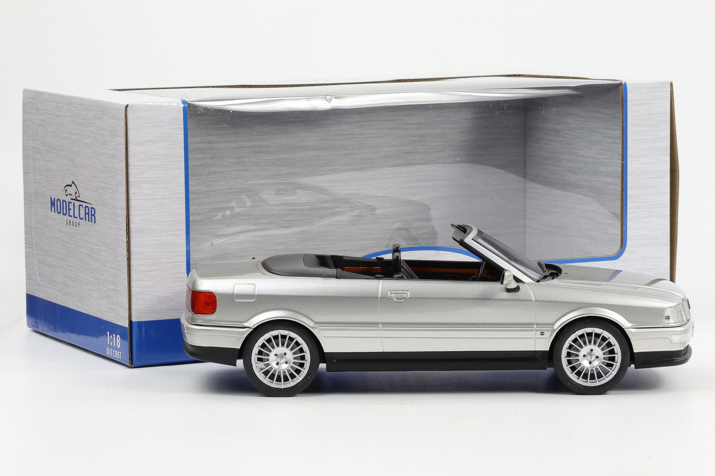 1:18 MCG Audi 80 B3 Cabrio 1991 silber diecast