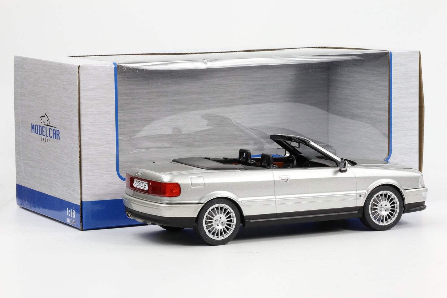 1:18 MCG Audi 80 B3 Cabrio 1991 silber diecast