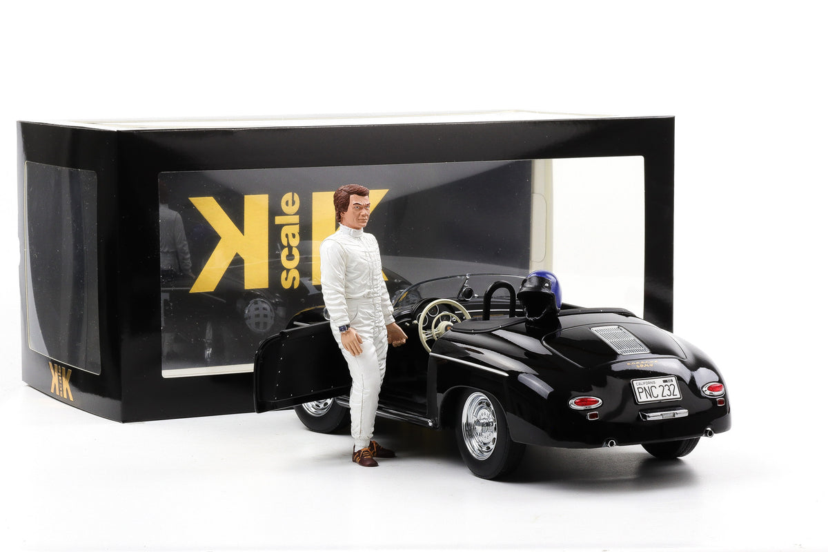 1:12 KK-Scale Porsche 356 A Speedster #71 schwarz mit Figur Steve McQueen 1955