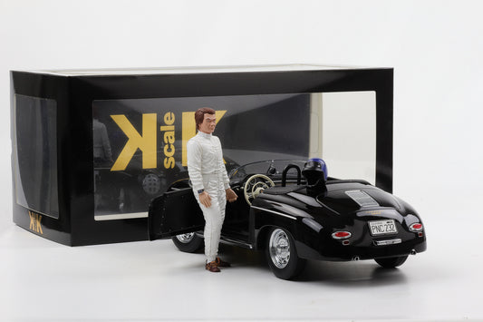 1:12 KK-Scale Porsche 356 A Speedster #71 schwarz mit Figur Steve McQueen 1955