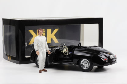 1:12 KK-Scale Porsche 356 A Speedster #71 schwarz mit Figur Steve McQueen 1955