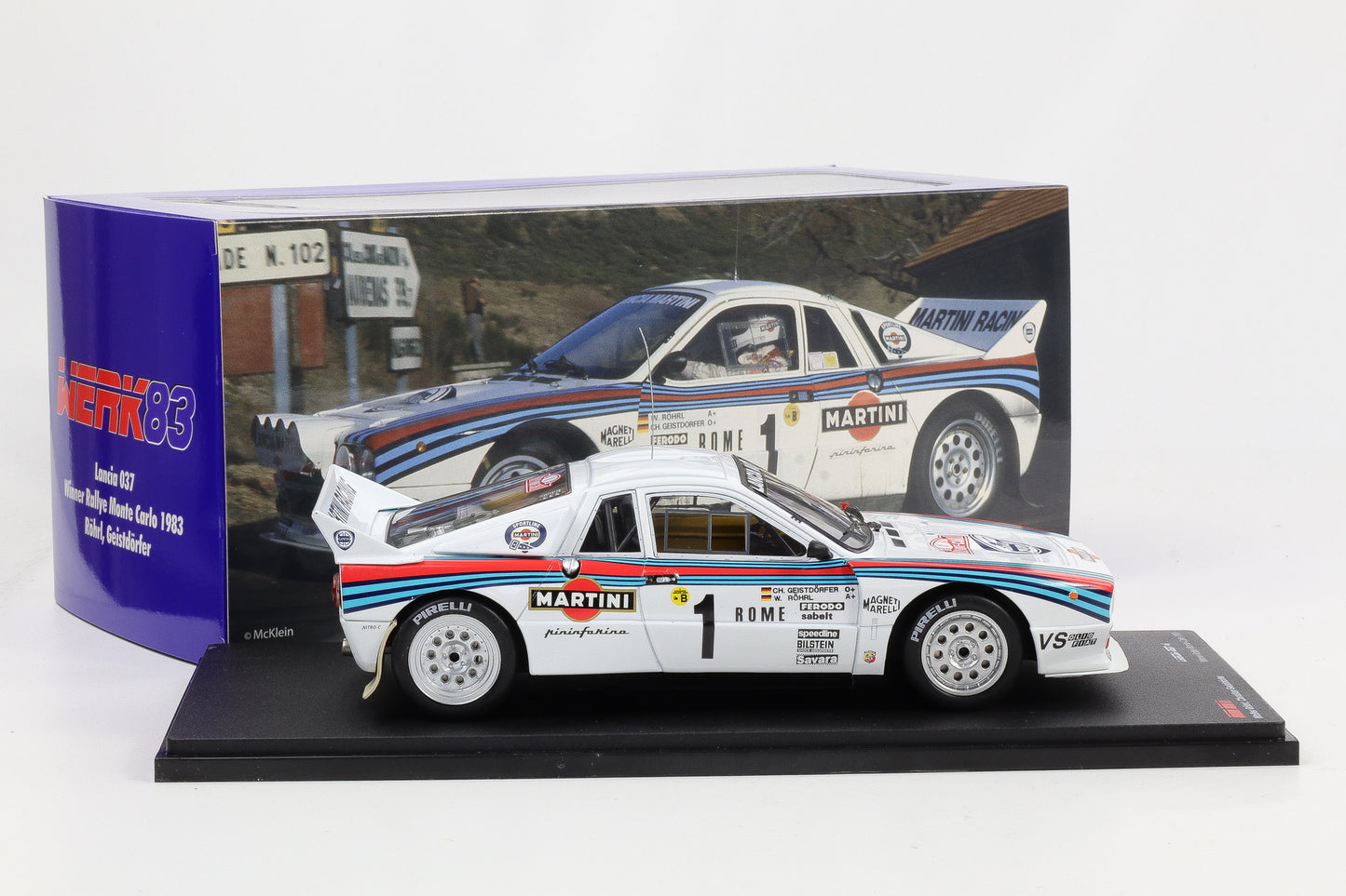 1:18 Werk83 Lancia 037 #1 Sieger Rallye Monte Carlo 1983 Röhrl Geistdörfer