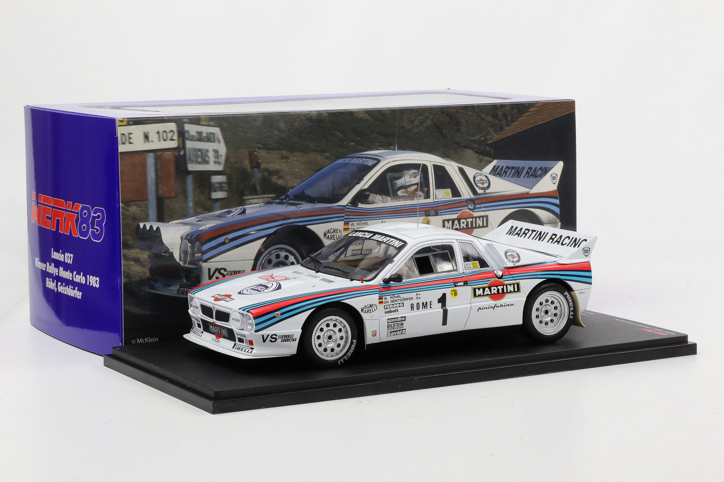 1:18 Werk83 Lancia 037 #1 Sieger Rallye Monte Carlo 1983 Röhrl Geistdörfer