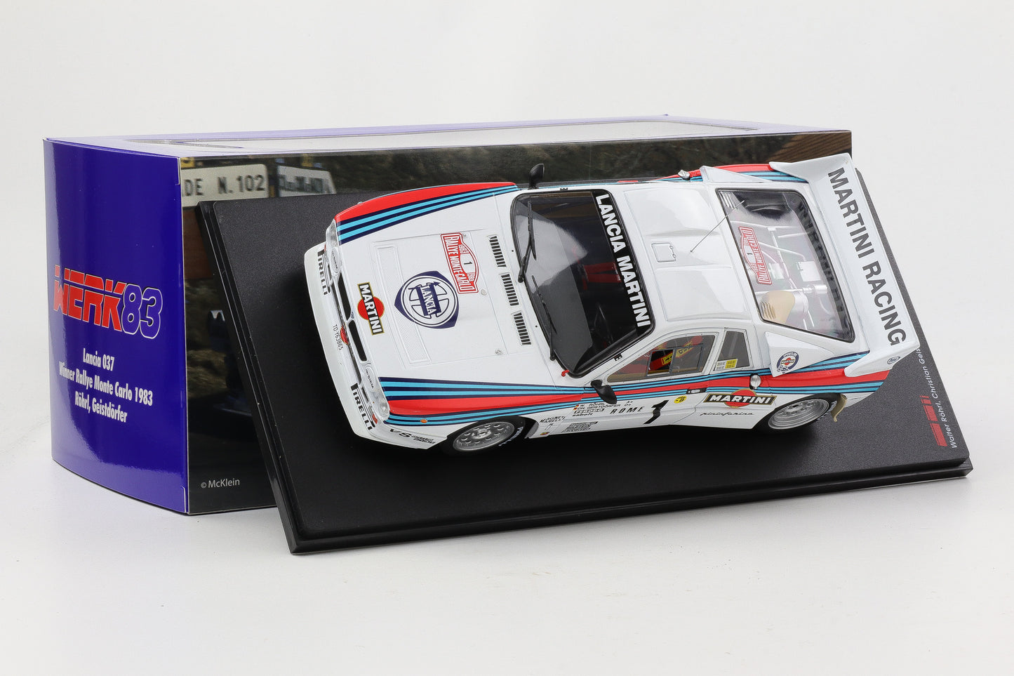 1:18 Werk83 Lancia 037 #1 Sieger Rallye Monte Carlo 1983 Röhrl Geistdörfer