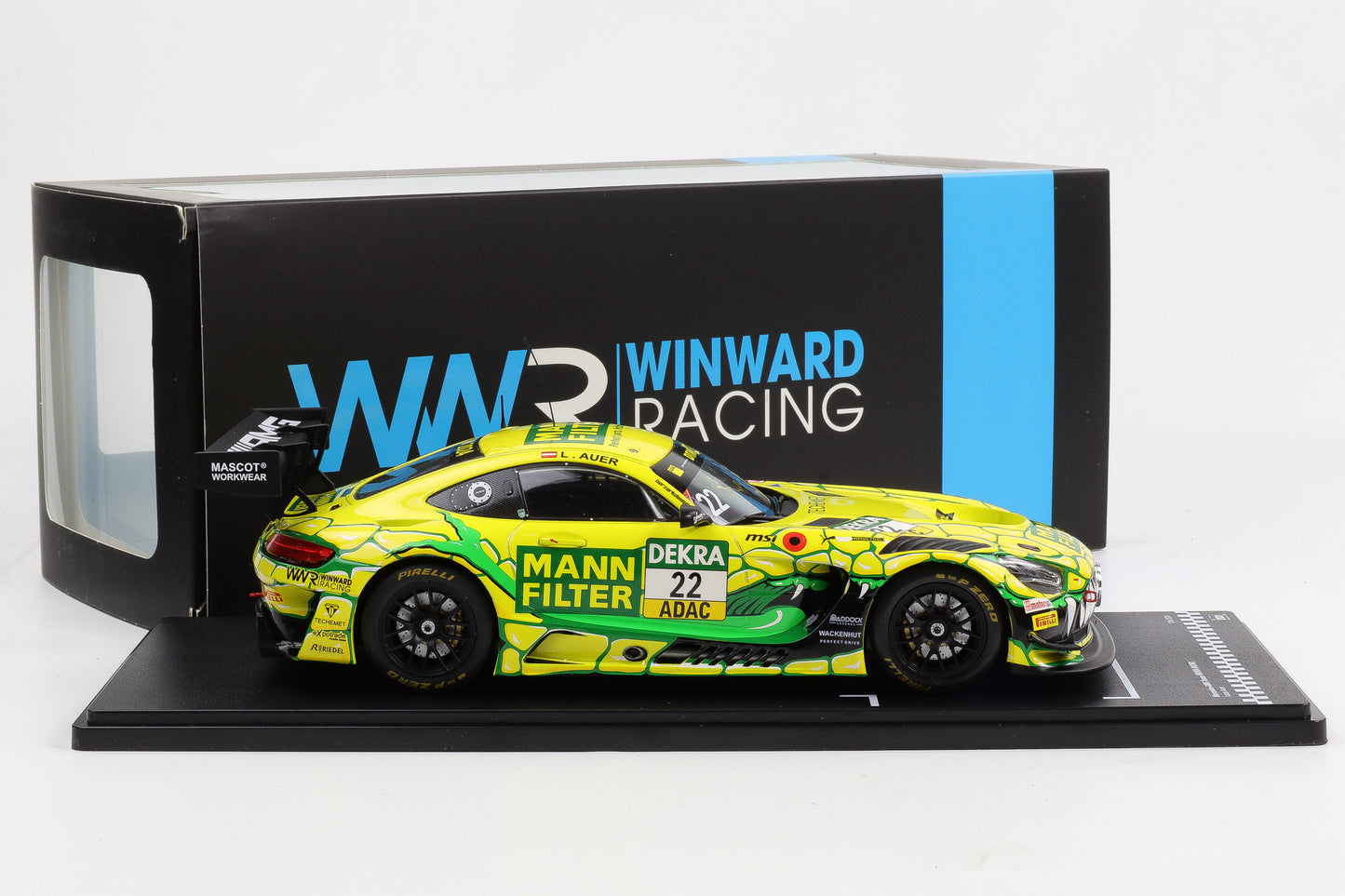 1:18 IXO Mercedes-AMG GT3 Evo #22 Mamba DTM 2024 Lucas Auer MANN-Filter