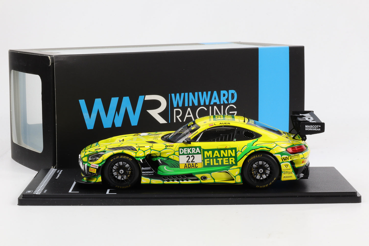 1:18 IXO Mercedes-AMG GT3 Evo #22 Mamba DTM 2024 Lucas Auer MANN-Filter