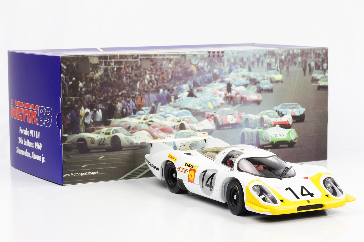 1:18 Porsche 917 LH #14 24h LeMans 1969 Stommelen Ahrens jr. WERK83 diecast