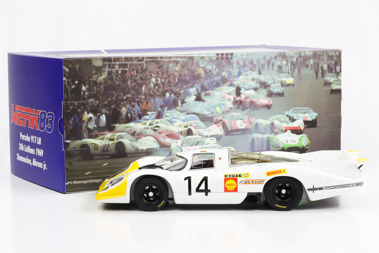 1:18 Porsche 917 LH #14 24h LeMans 1969 Stommelen Ahrens jr. WERK83 diecast