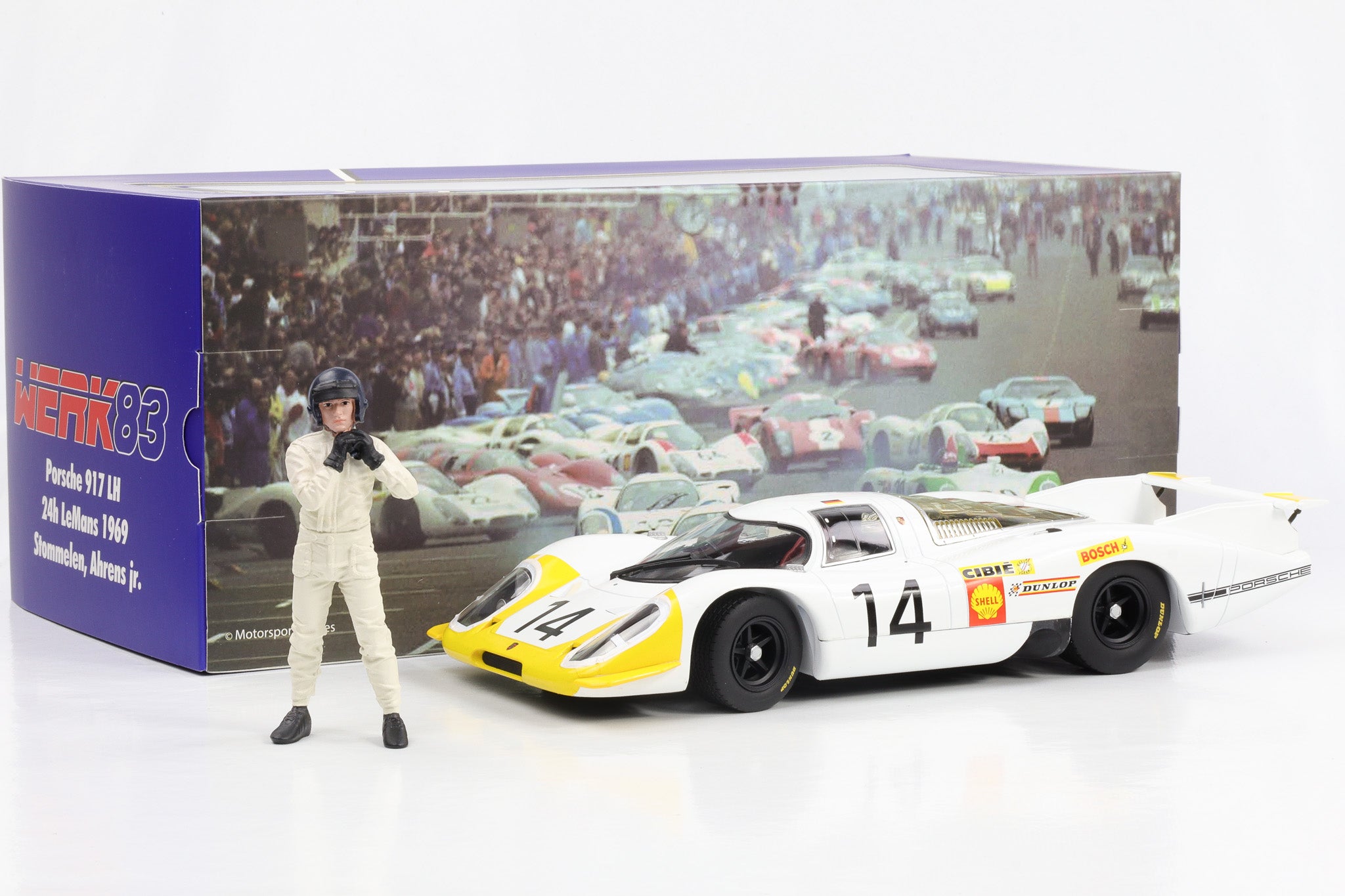 WERK83 1:18 Porsche 917 LH #10 24h LeMans 1969 Woolfe, Linge