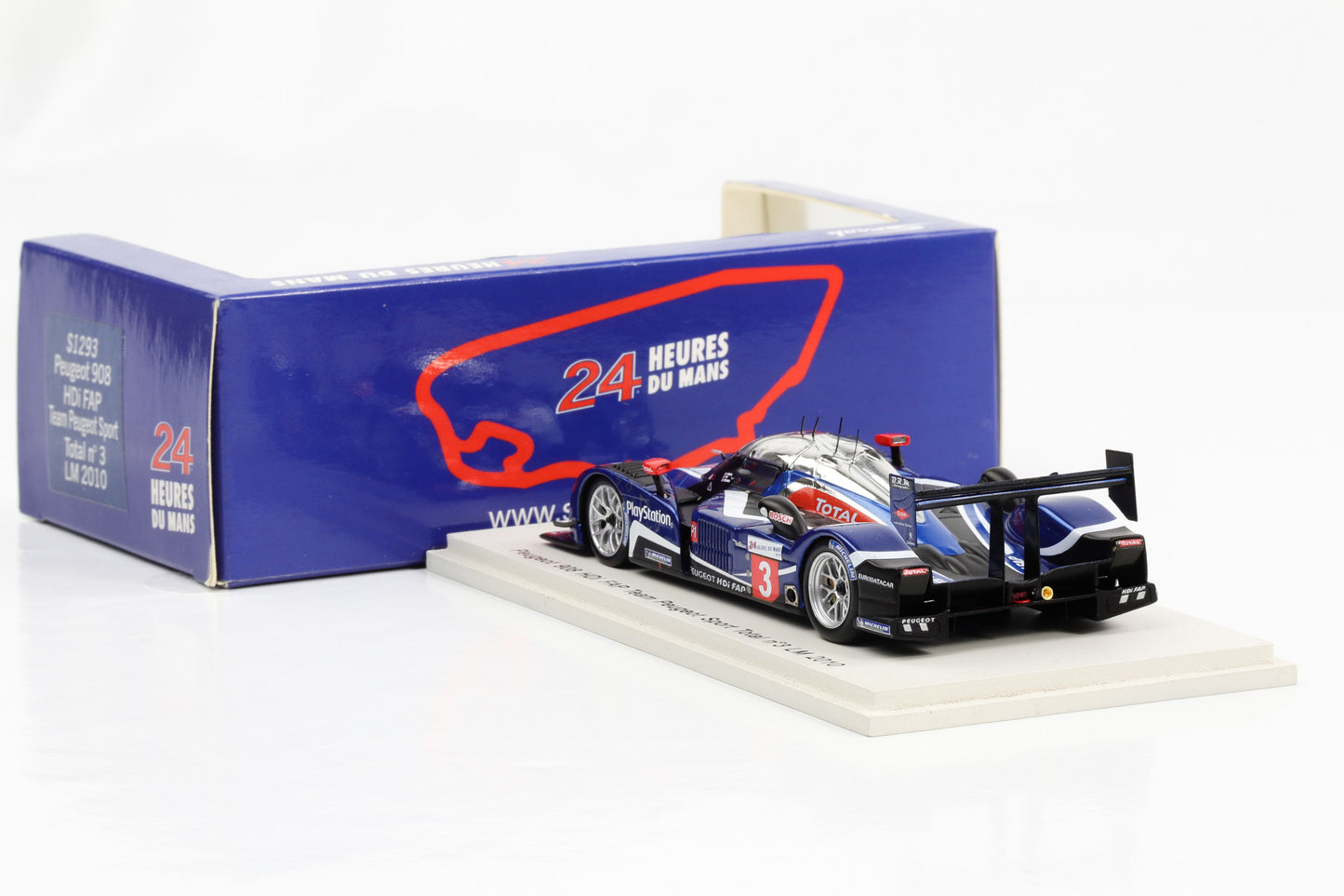 1:43 Peugeot 908 HDi FAP Team Peugeot Sport Total #3 24h Du Mans LM 2010 Spark