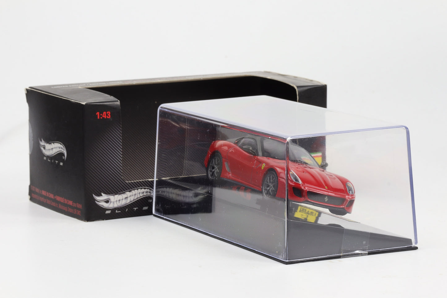 1:43 Hot Wheels Elite Ferrari 599 GTO rot schwarzes Dach T6267