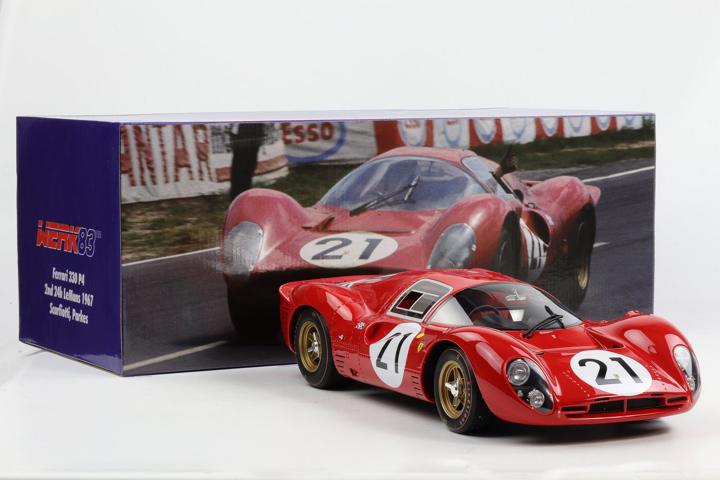 1:12 WERK83 330 P4 #21 2nd 24h LeMans 1967 Scarfiotti Parkes resin