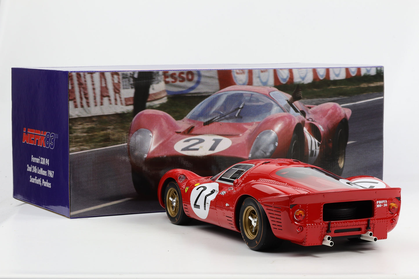 1:12 WERK83 330 P4 #21 2nd 24h LeMans 1967 Scarfiotti Parkes resin