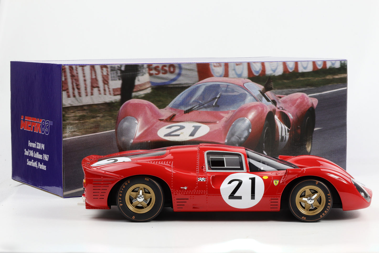 1:12 WERK83 330 P4 #21 2nd 24h LeMans 1967 Scarfiotti Parkes resin