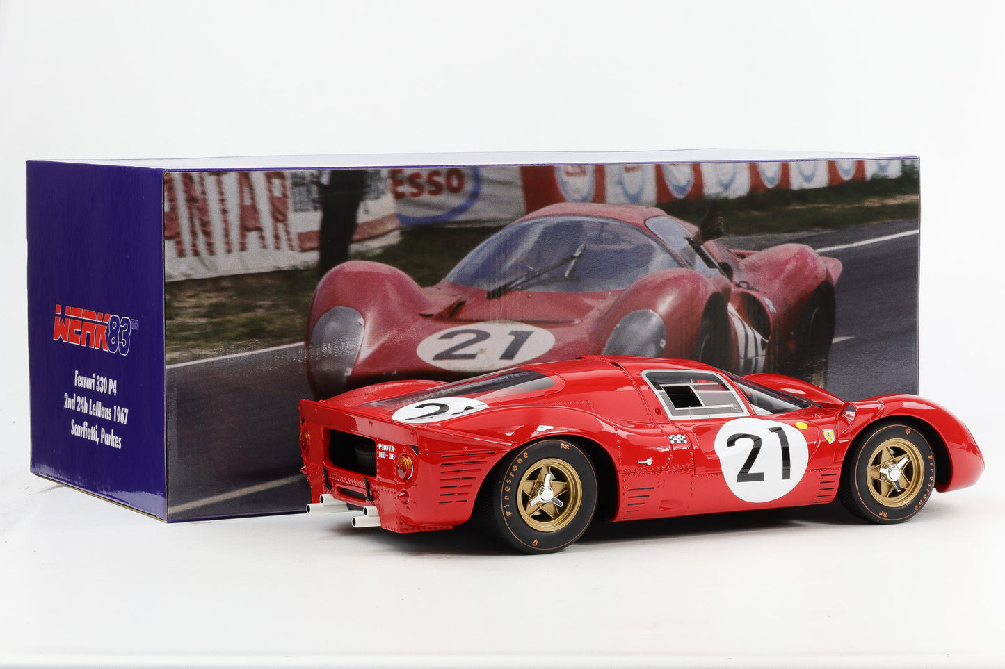 1:12 WERK83 330 P4 #21 2nd 24h LeMans 1967 Scarfiotti Parkes resin