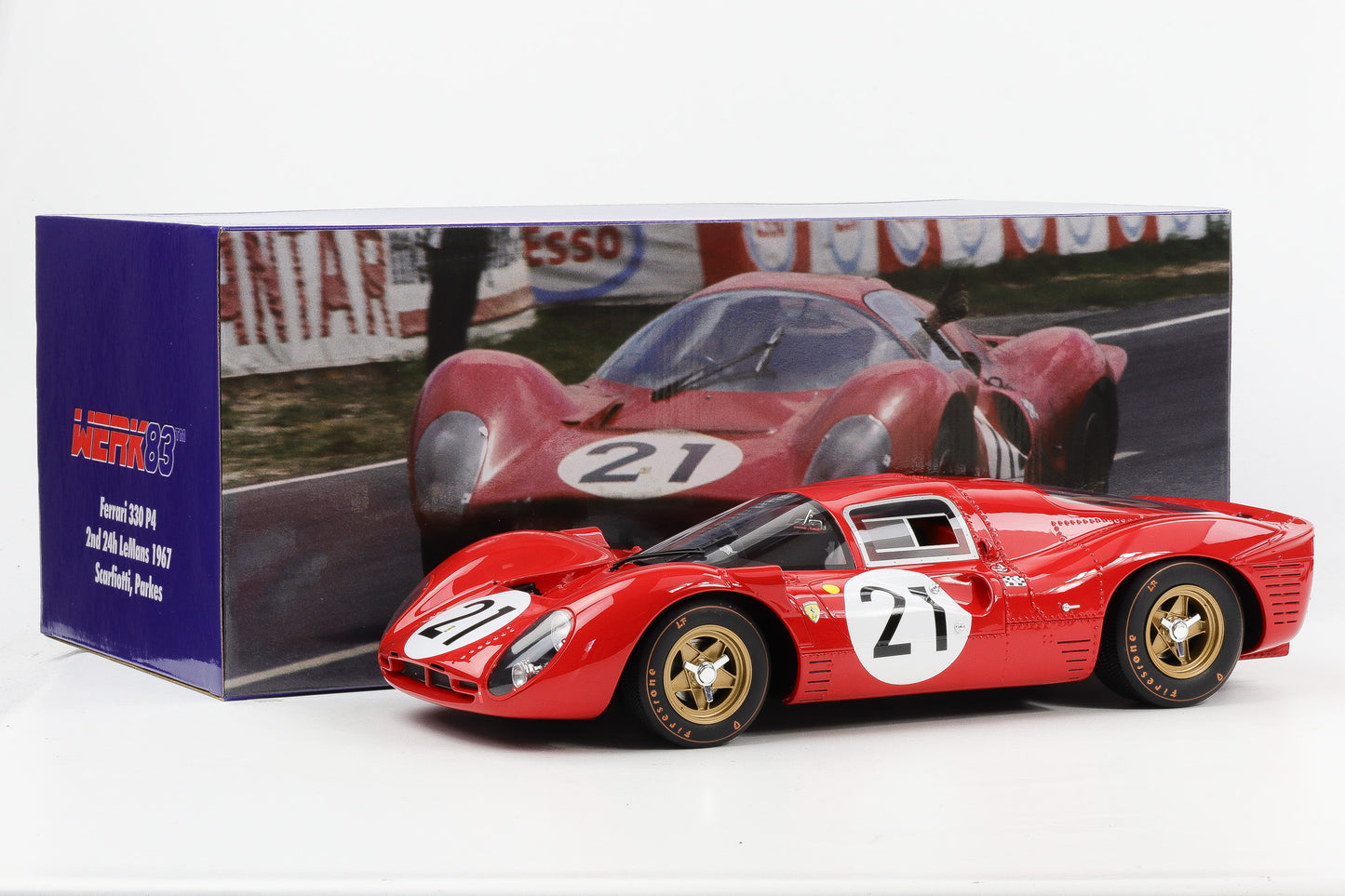 1:12 WERK83 330 P4 #21 2nd 24h LeMans 1967 Scarfiotti Parkes resin