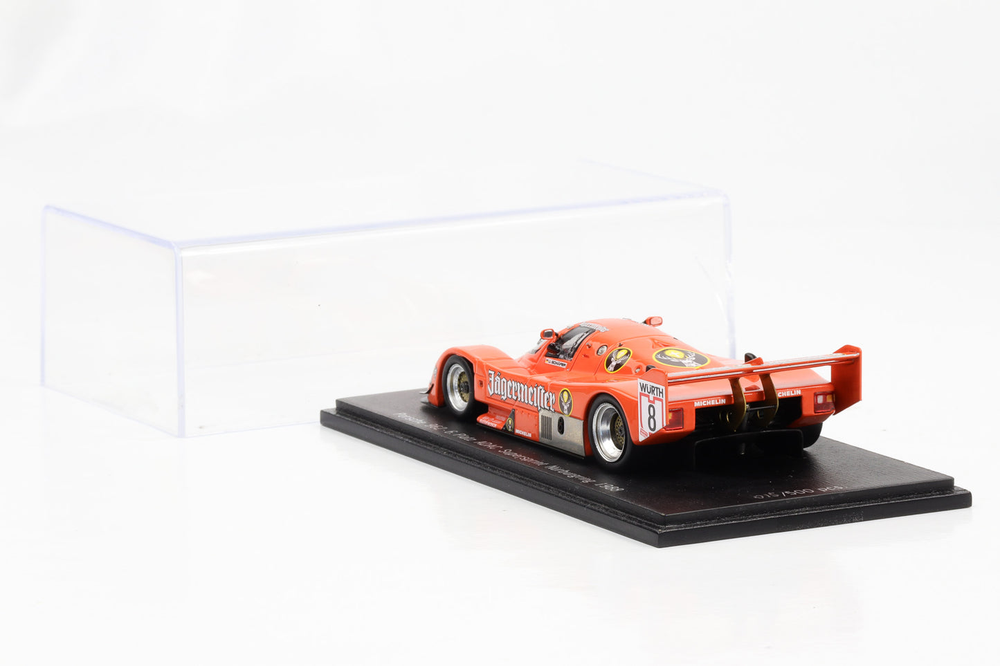 1:43 Porsche 962 #8 6. Platz ADAC Supersprint Nürburgring 1988 Spark