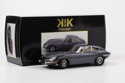 1:18 KK Scale Jaguar E-Type Coupe MK1 Series 1 1961 RHD metallic grey diecast