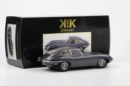 1:18 KK Scale Jaguar E-Type Coupe MK1 Series 1 1961 RHD metallic grey diecast