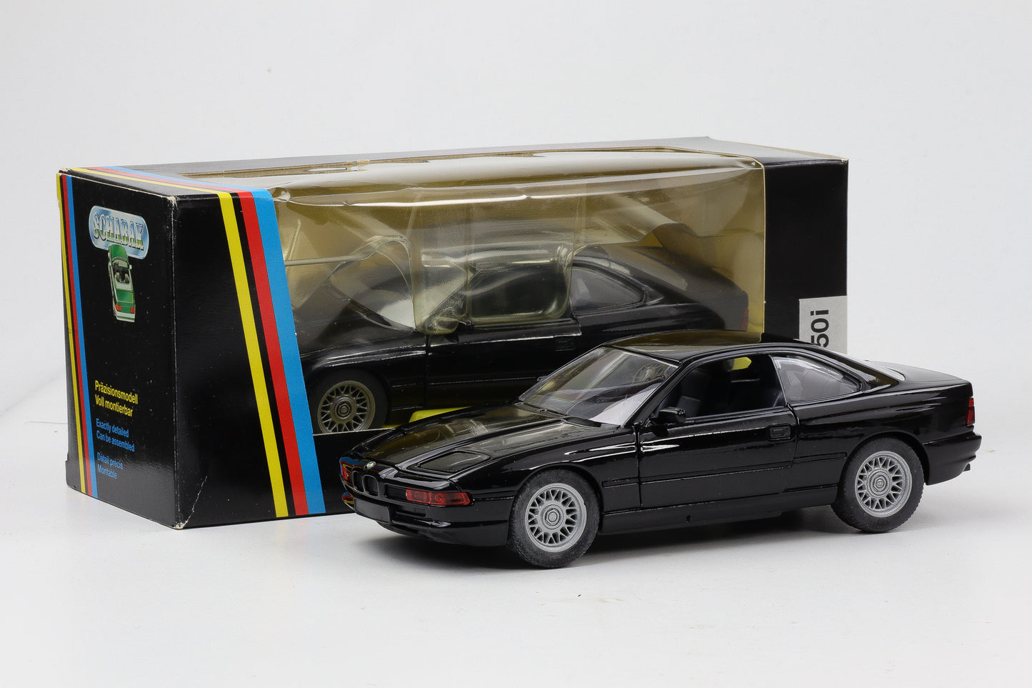 1:24 Schabak BMW 850i E31 1990 Modellauto schwarz No.1630
