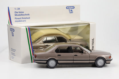 1:24 Schabak BMW 750iL E32 1999 Modellauto light brown metallic No.1620