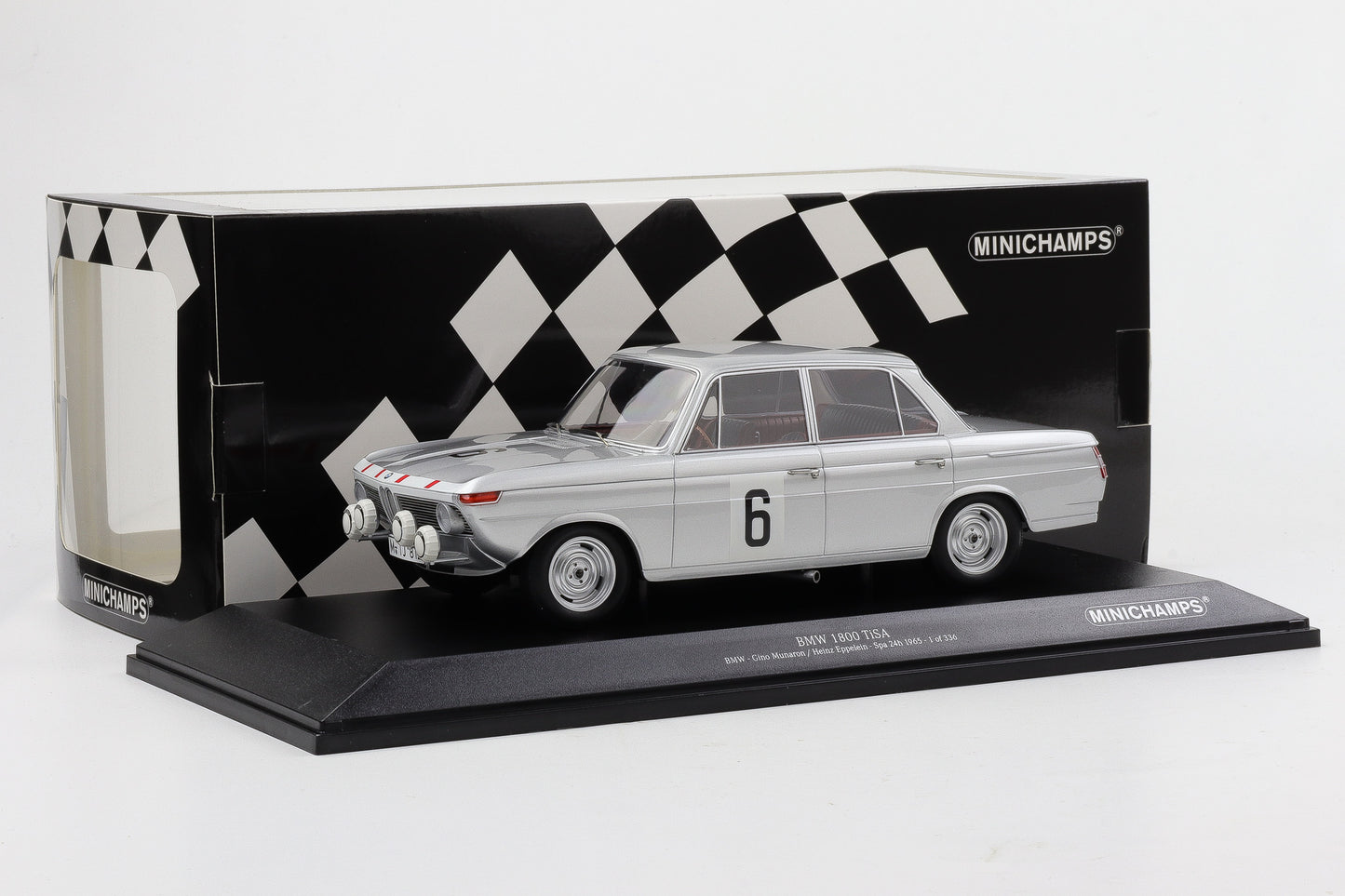 1:18 Minichamps BMW 1800 TiSA #6 Spa 24H 1965 Munaron Eppelein 336 pcs