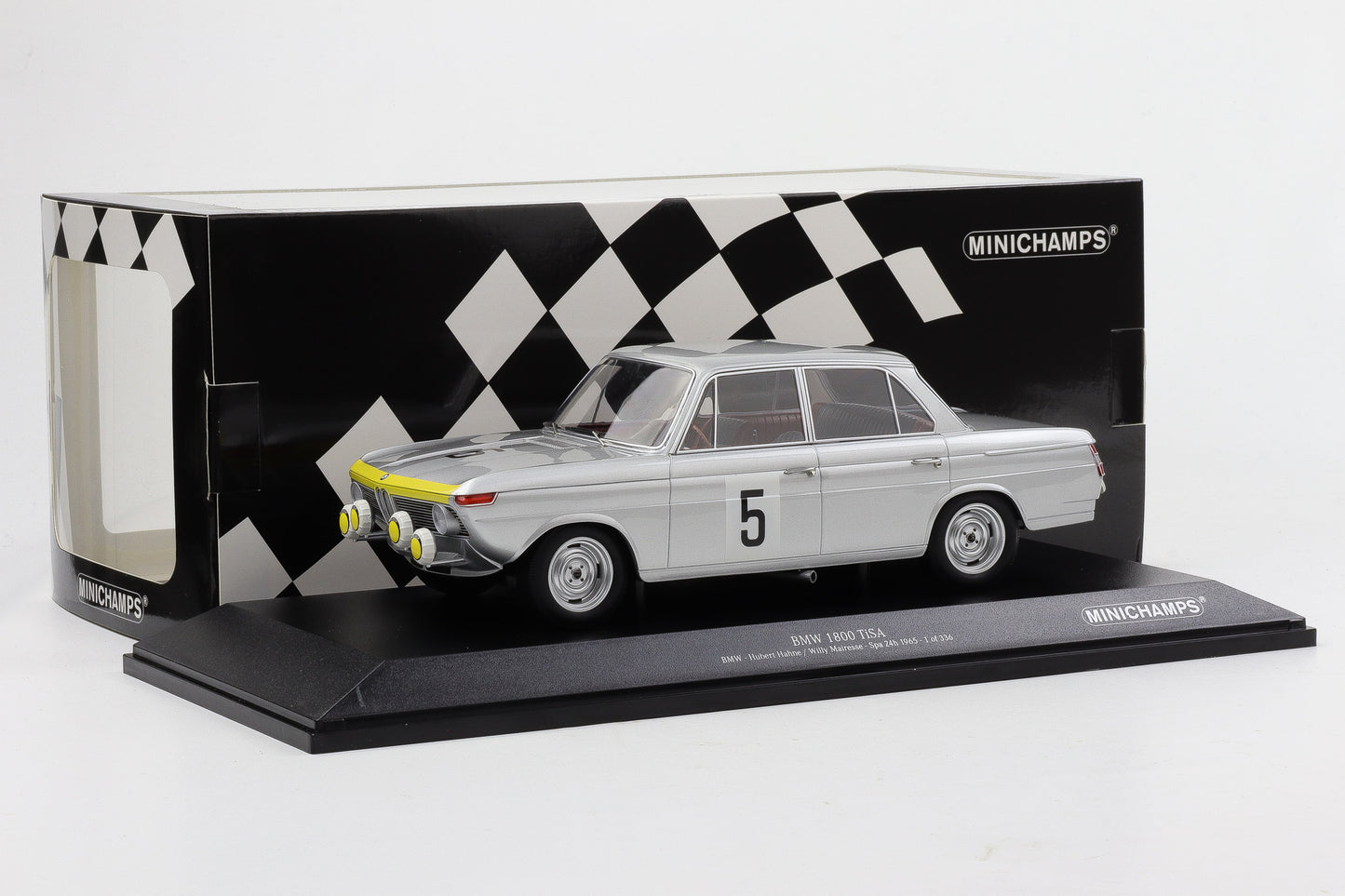 1:18 Minichamps BMW 1800 tisa #5 24H Spa 1965 Hahne Mairesse 336pcs