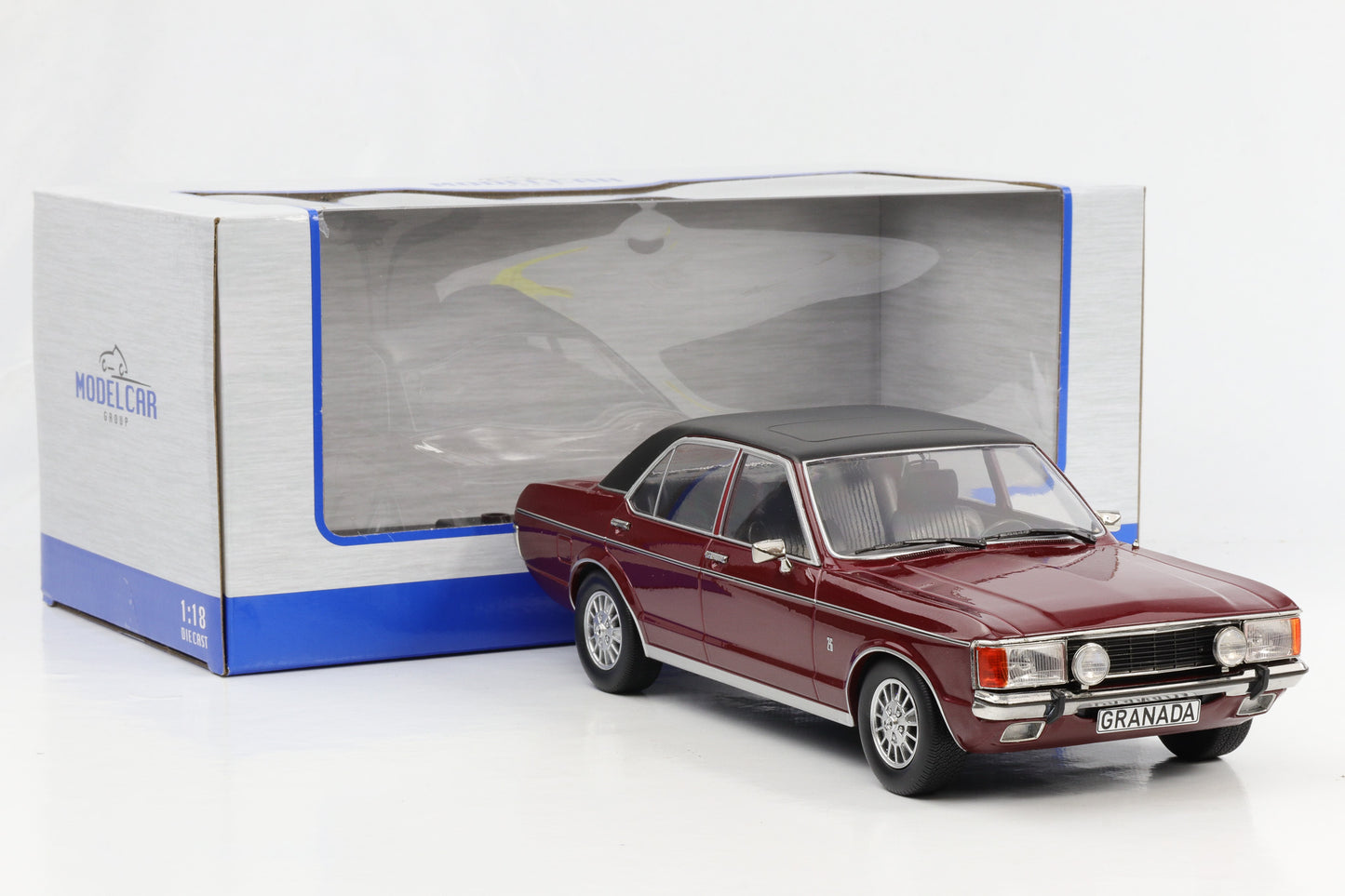 1:18 Ford Granada MK I 1975 dunkelrot metallic Dach mattschwarz MCG diecast