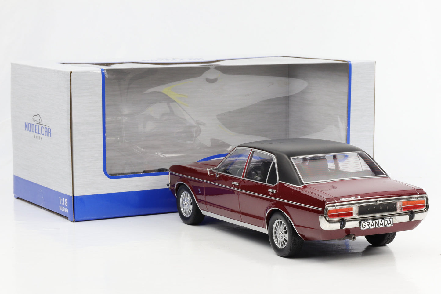 1:18 Ford Granada MK I 1975 dunkelrot metallic Dach mattschwarz MCG diecast